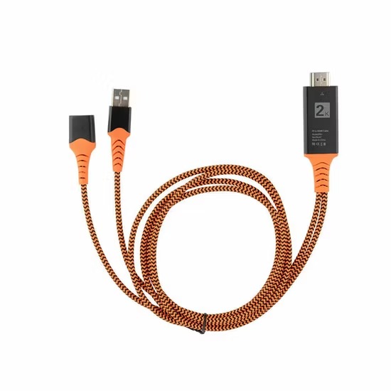 imgi 200 usb female to hdmi male hdtv adapter cable for iphone x 8 plus android ac1581