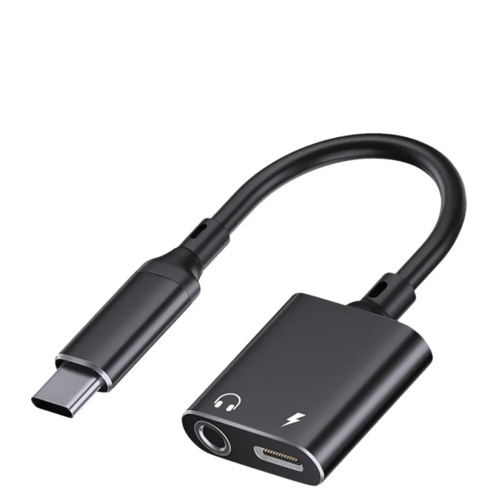 imgi 109 inf usb c till 35mm ljudadapter med usb c genomgngsladdning aluminiumlegering tpeabs 2 pack